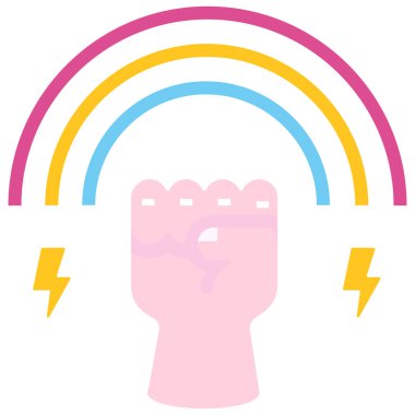 Güçlü bir insan yumruğunun vektör çizimi