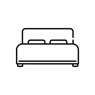 yatak ikonu vektör illüstrasyonu 
