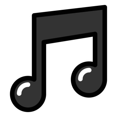 müzik notası ikon vektör illüstrasyonu