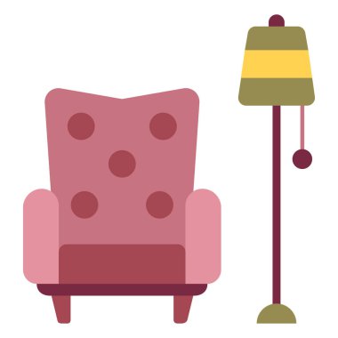 mobilya ikonu vektör illüstrasyonu