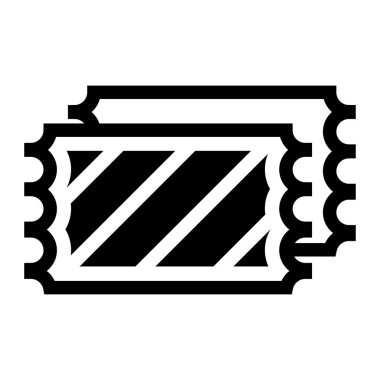 bilet, simge, vektör illüstrasyonu 