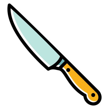 Mutfak bıçağı ikonu. vektör illüstrasyonu