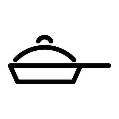 Pan yassı ikon vektör illüstrasyonu