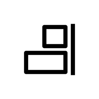 Modern b 'nin vektör illüstrasyonu eksik simgesi