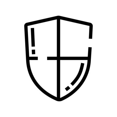 Kalkan simgesi. düz tasarım biçimi