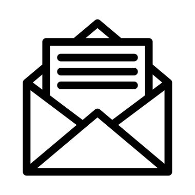 Harf web simgesi, vektör illüstrasyonlu zarf  