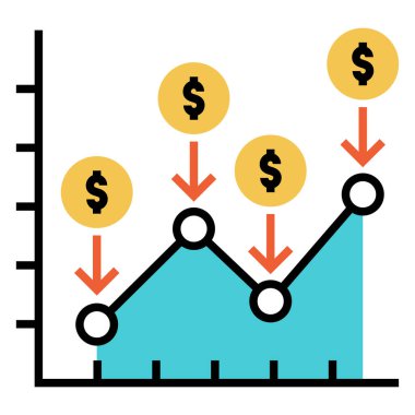 Dolar simgesi vektör illüstrasyonu 