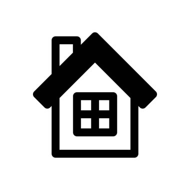 ev düz ikon vektör illüstrasyonu