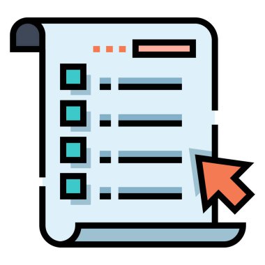 belge web simgesi, vektör illüstrasyonu 