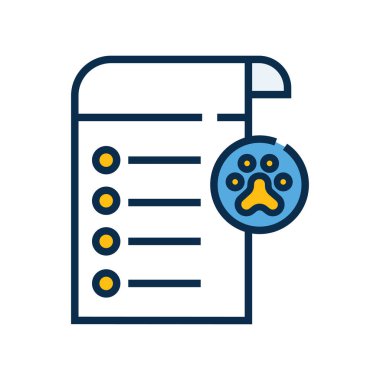 belge simgesi vektör illüstrasyonu