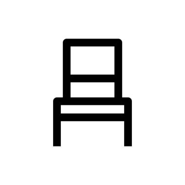 sandalye, simge, vektör illüstrasyonu 