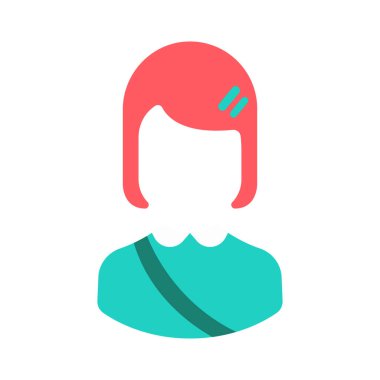 Avatar kadın vektör simgesi 