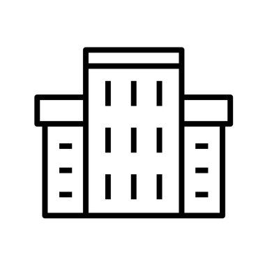 bina simgesi, vektör illüstrasyonu