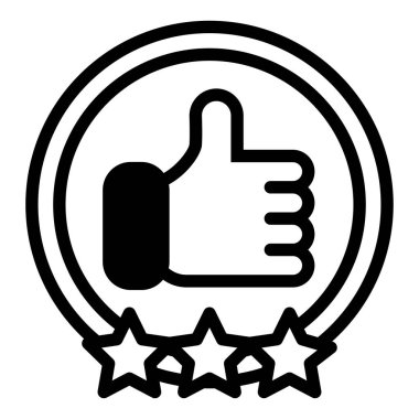 başparmak yukarı simgesi, vektör illüstrasyonu    