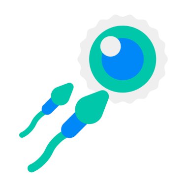  Kısırlık yassı ikon vektör çizimi