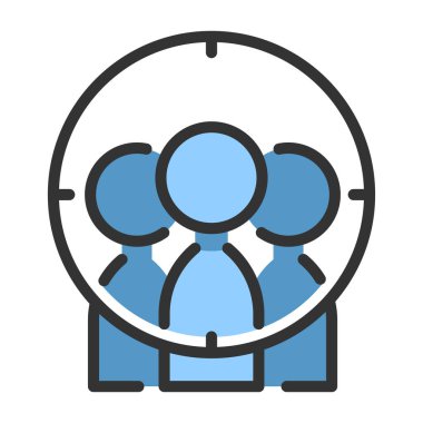 takım çalışması ve iş satırı vektör simgesi.