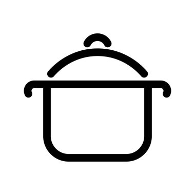 pot düz ikon vektör çizimi