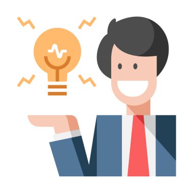 Çantalı bir işadamı, vektör çizimi