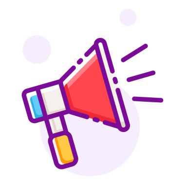 megafonun vektör illüstrasyonu