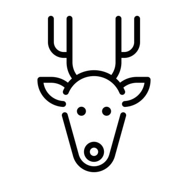 geyik başı simgesi vektör illüstrasyon grafik tasarımı