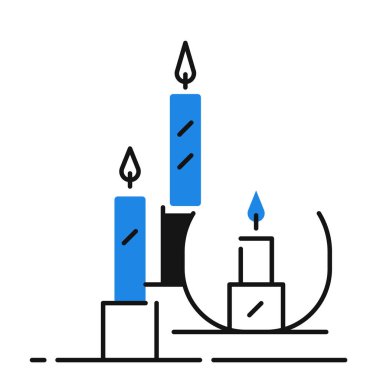 Düz simge vektör illüstrasyonunu mumla