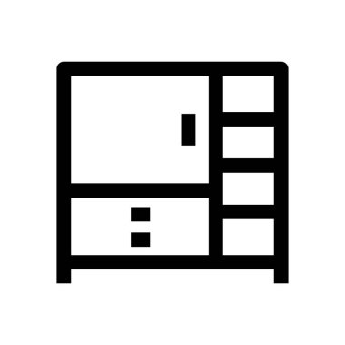 mobilya, simge, vektör illüstrasyonu 