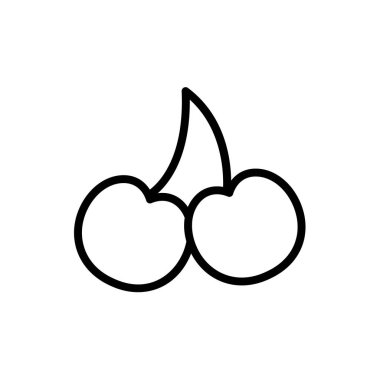 kiraz, simge, vektör illüstrasyonu   