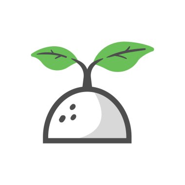 yeşil bitki ikonu vektör illüstrasyonu