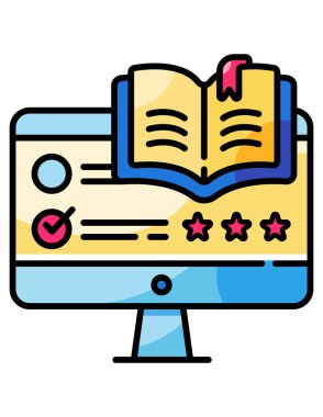 bilgisayar ve okul vektör simgesi