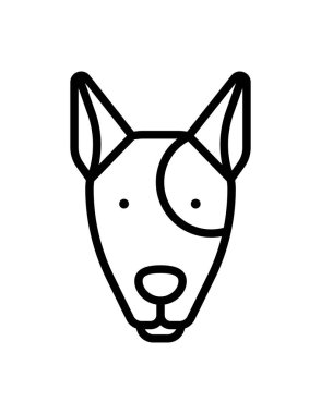 köpek simgesi, vektör illüstrasyonu