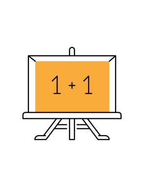 okul karatahta simgesi vektör illüstrasyonu