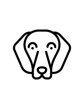 köpek simgesi, vektör illüstrasyonu