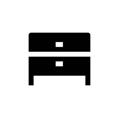 Masa simgesi beyaz arkaplanda izole edildi. mobilya sembolü illüstrasyonu.