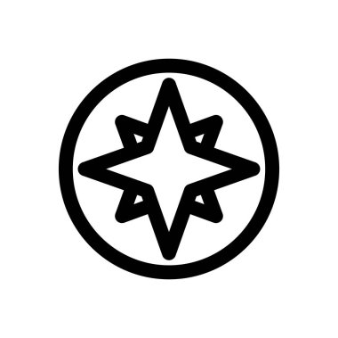  Yıldız Ağı simgesi. Vektör illüstrasyonu 