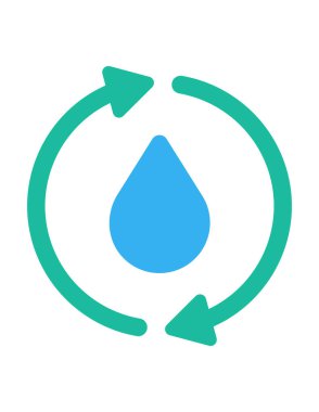 Su damlasının vektör çizimi. Eko kavramı