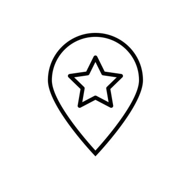 Coğrafi konum işareti web simgesi. Vektör illüstrasyonu 