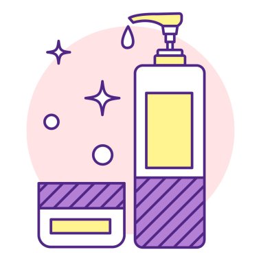 güzellik hizmetleri ve hijyen simgelerinin vektör çizimi