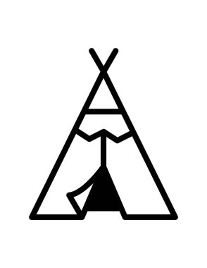 Bir çadırın vektör illüstrasyonu