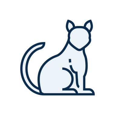 kedi, simge, vektör illüstrasyonu 