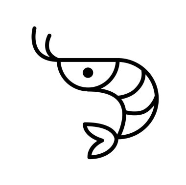 Çizgi film karidesinin vektör çizimi