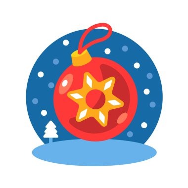 Noel web simgesi. Vektör illüstrasyonu 