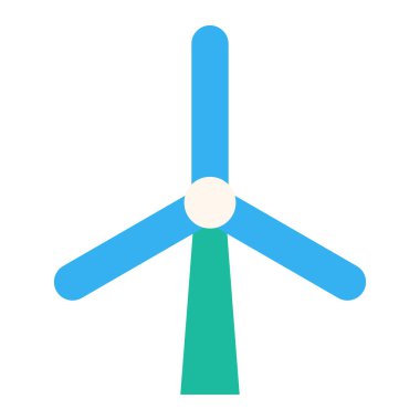 rüzgar sembolü düz ikon vektör çizimi