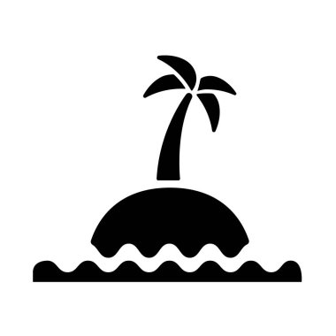 Egzotik ada simgesinin vektör illüstrasyonu