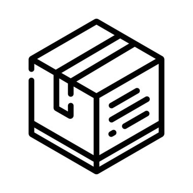 Kutu simgesinin basit vektör illüstrasyonu