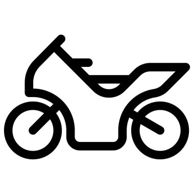 motosiklet simgesi, vektör illüstrasyonu 