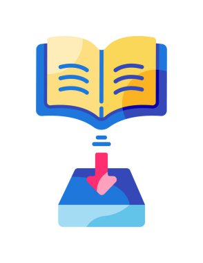 Kitap simgesinin vektör illüstrasyonu