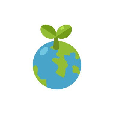 Simge tasarımı ile ekoloji kavramı, vektör illüstrasyonu 10 eps graphic
