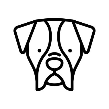 Boxer düz ikon vektör çizimi