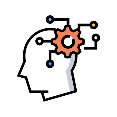 Zihin ağı simgesi. Vektör illüstrasyonu  