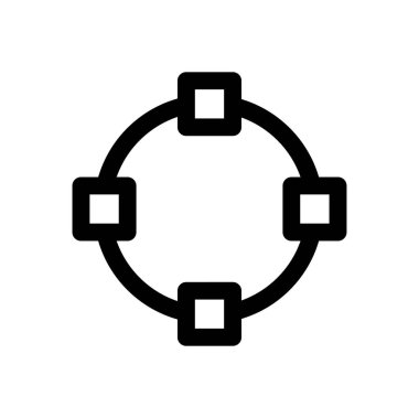 iş ve teknoloji çizgisi vektör simgesi.